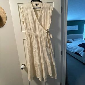Cream midi dress